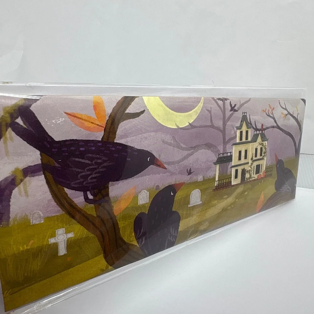 Up With Paper Haunted Hill Panoramics Pop-Up‎ Halloween Greeting Card Crows